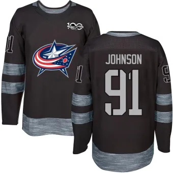 Men's Kent Johnson Columbus Blue Jackets 1917-2017 100th Anniversary Jersey - Black Authentic