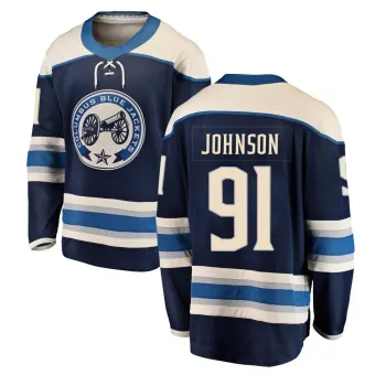 Men's Kent Johnson Columbus Blue Jackets Alternate Jersey - Blue Breakaway