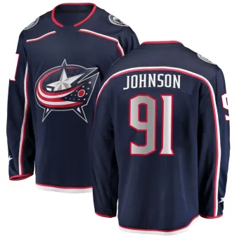 Men's Kent Johnson Columbus Blue Jackets Home Jersey - Navy Breakaway