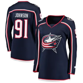 Women's Kent Johnson Columbus Blue Jackets Home Jersey - Navy Breakaway